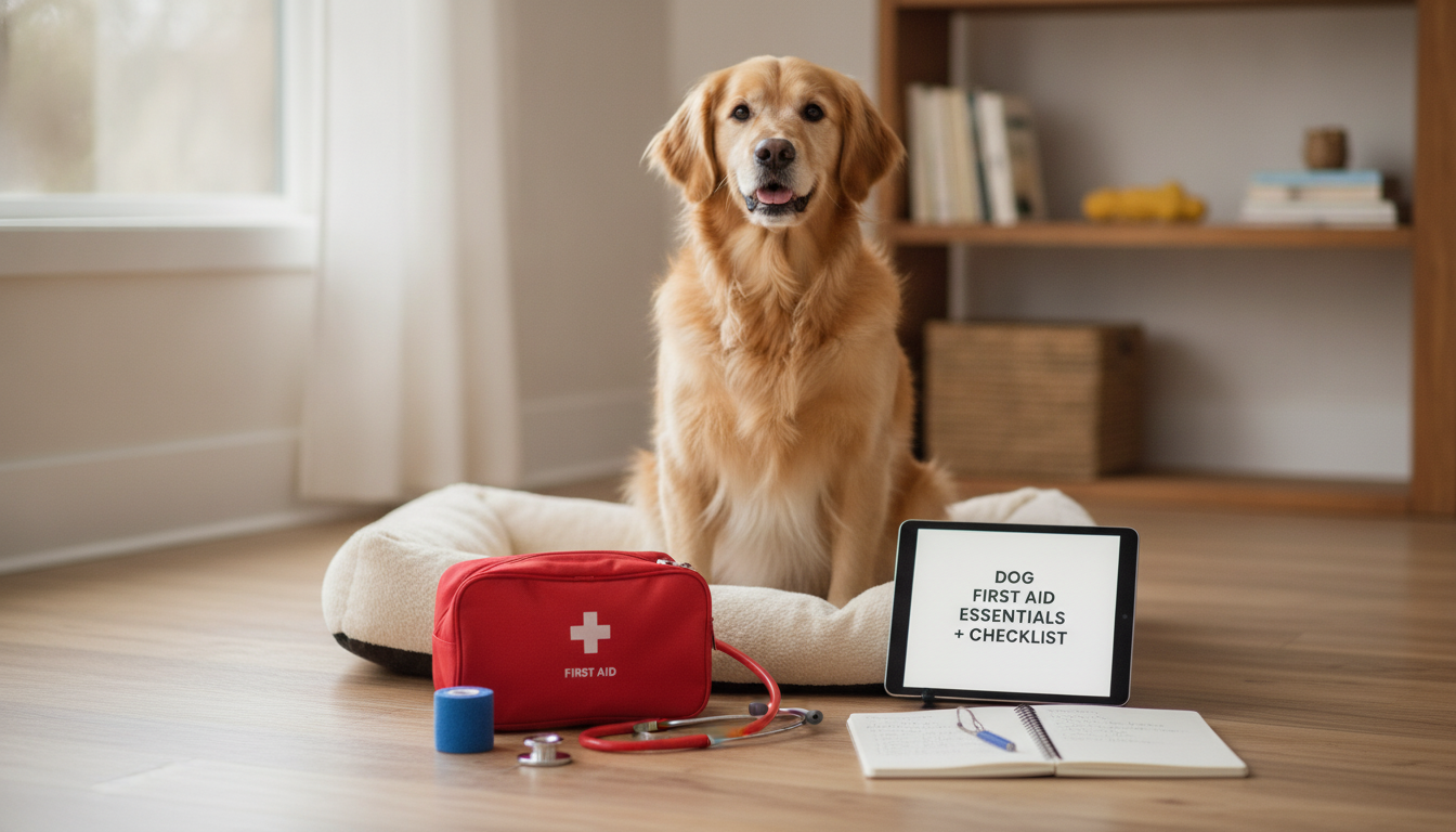 Dog First Aid Kit Essentials + eBook Checklist for Owners